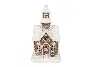 Dekorace vánoční perníková chaloupka s Led světýlky Gingerbread - 13*11*25cm/ 3*AA