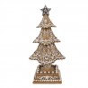 Dekorace vánoční perníkový stromek Gingerbread Tree - Ø 18*32 cm Barva: hnědá se třpytkamiMateriál: PolyresinHmotnost: 0,69 kg