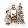 Dekorace Santa s dětmi a stromkem s Led světýlky - 22*10*23 cmBarva: multiMateriál: polyresinHmotnost: 0,93 kg