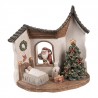 Dekorace Santa v okně do pokoje a stromkem s Led světýlky - 18*11*17 cmBarva: multiMateriál: polyresinHmotnost: 0,56 kg