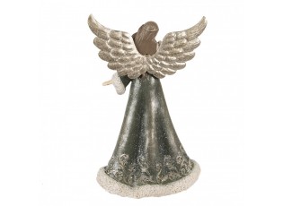 Dekorace socha Anděl s holubicí a ve zdobných šatech - 16*9*25 cm