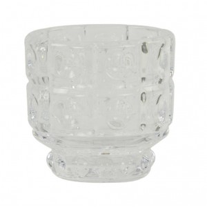 Transparentní skleněný svícen Bobbi - Ø 9*8,5 cm