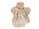 Béžová dekorace medvěd v andělských šatech - 15*10*25 cm