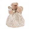 Béžová dekorace medvěd v andělských šatech - 15*10*25 cm Barva: multiMateriál: Textil a pvcHmotnost: 0,19 kg
