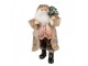 Vánoční dekorace socha Santa v kabátě a se stromkem - 26*16*47cm