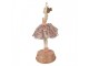 Růžová dekorativní hrací skříňka Ballerina - Ø 11*29 cm