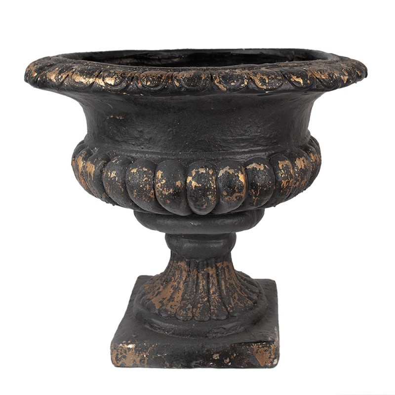 Černý antik květináč v barokním stylu Baroque - Ø 52*47 cm
