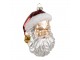 Vánoční skleněná ozdoba hlava Santa - 8*7*12 cm