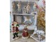 Béžový porcelánový domek svícen na čajovou svíčku Christmas House S - 7*6*11 cm