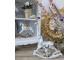 Bílo-zlatá dekorace houpací koník s medvídky- 18*4*15 cm