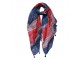 Červenomodrý dámský šátek - 90x180 cm