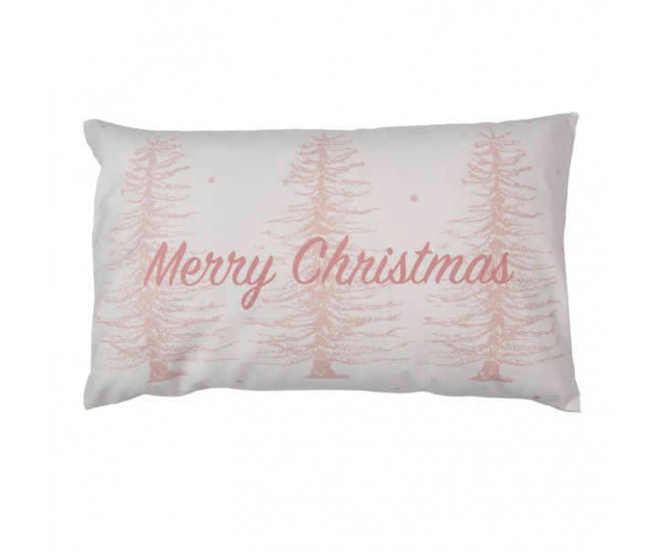 Zimní růžový povlak na polštář Merry Christmas - 30*50 cm