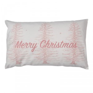 Zimní růžový povlak na polštář Merry Christmas - 30*50 cm
