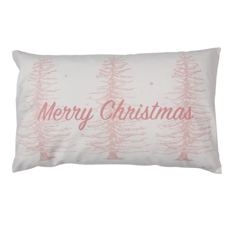 Zimní růžový povlak na polštář Merry Christmas - 30*50 cm