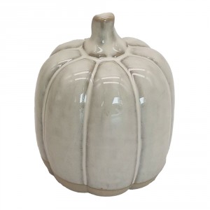 Béžová porcelánová dekorace Pumpkin S - Ø 8*10 cm