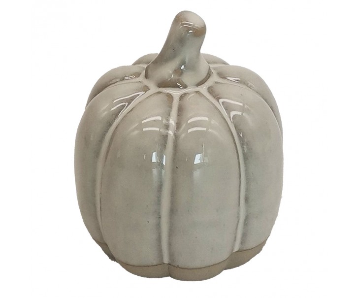Béžová porcelánová dekorace Pumpkin - Ø 6*7 cm