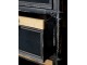 Černý kovový regál s drátěnými šuplíky zdobenými dřevem Factory - 107*34*86 cm