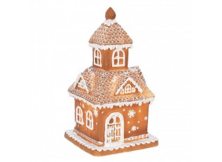 Vánoční perníková chaloupka s Led světýlky Gingerbread House - 14*14*25cm/ 3*AA
