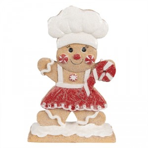 Vánoční dekorace perníček s lízátkem Gingerbread Man - 14*5*21 cm