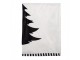 Bílo-černý plyšový pléd se stromky Black&White X-Mas - 130*170 cm