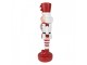 Bílo-červená dekorace soška Louskáček - 11*6*37cm