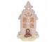 Růžová perníková chaloupka Gingerbread House - 13*13*20 cm