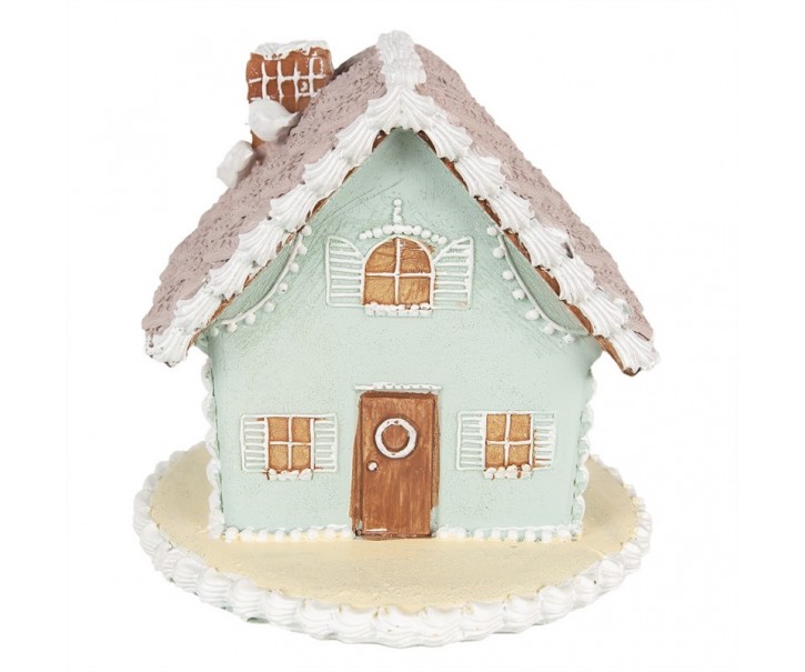 Zelená perníková chaloupka Gingerbread House - 13*13*12 cm