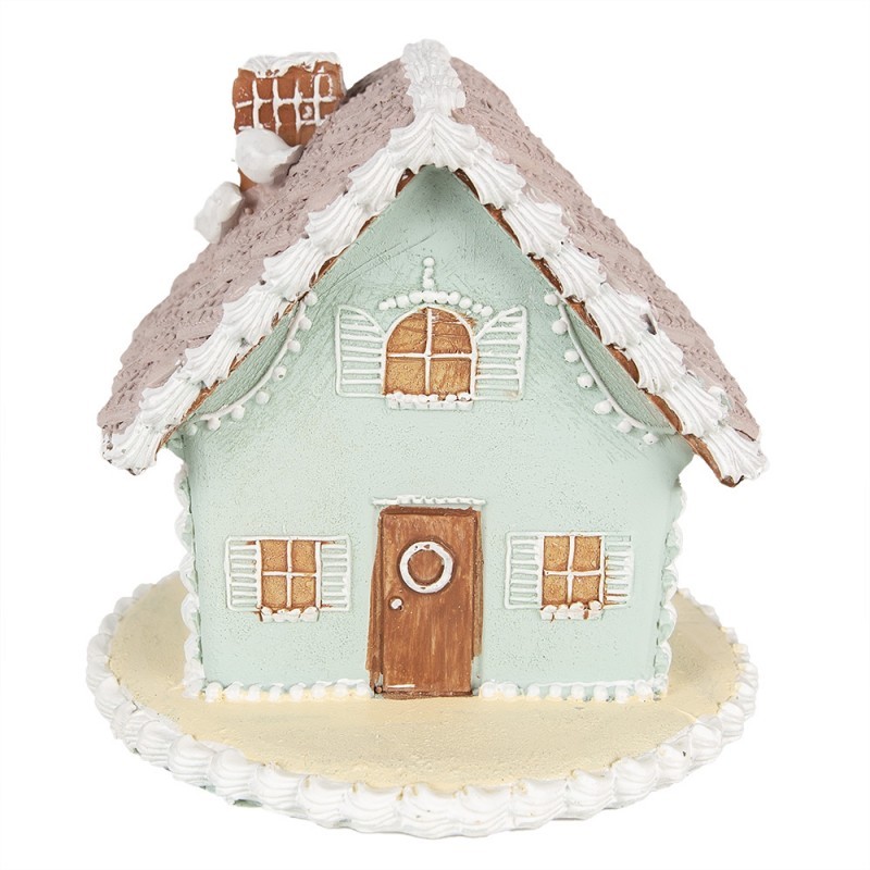 Zelená perníková chaloupka Gingerbread House - 13*13*12 cm Clayre & Eef