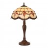 Béžovo-hnědá stolní lampa Tiffany Tralle - Ø 35*53 cm E14/max 2*40W Barva: Béžová hnědáMateriál: opálové sklo / PolyresinHmotnost: 2,96 kg
