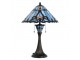 Modrá stolní lampa Tiffany Niebbo - Ø 40*61 cm E27/max 2*60W