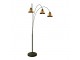Béžovo-hnědá stojací lampa Tiffany Silvia - 91*50*200 cm E27/max 3*60W