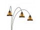 Béžovo-hnědá stojací lampa Tiffany Silvia - 91*50*200 cm E27/max 3*60W