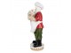 Vánoční dekorace socha Santa s perníkovou chaloupkou - 26*20*59 cm