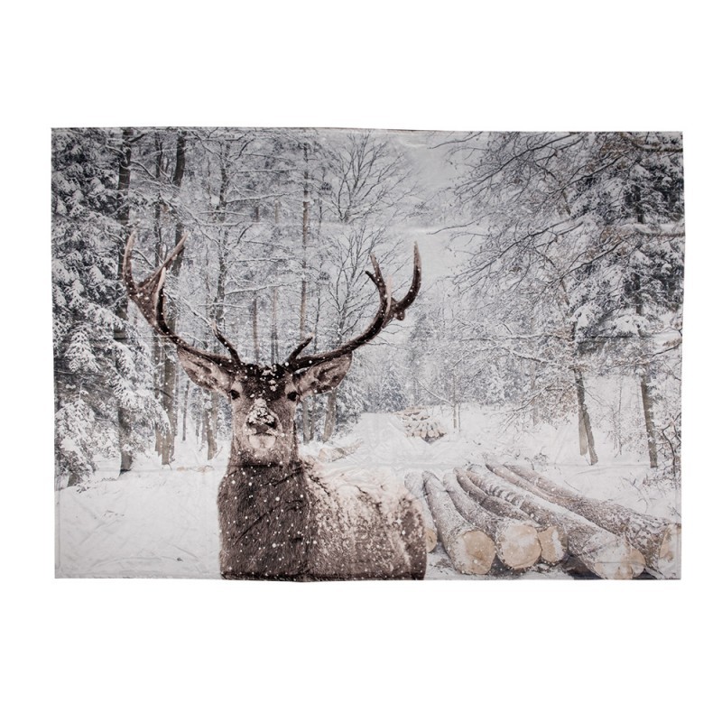 Zimní plyšový pléd s jelenem Deer - 130*170 cm