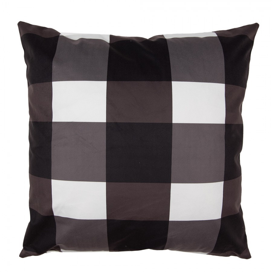 Černý povlak na polštář se stromky Black&White X-Mas - 45*45 cm