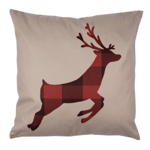 Béžový povlak na polštář s jelenem Deer - 45*45 cm