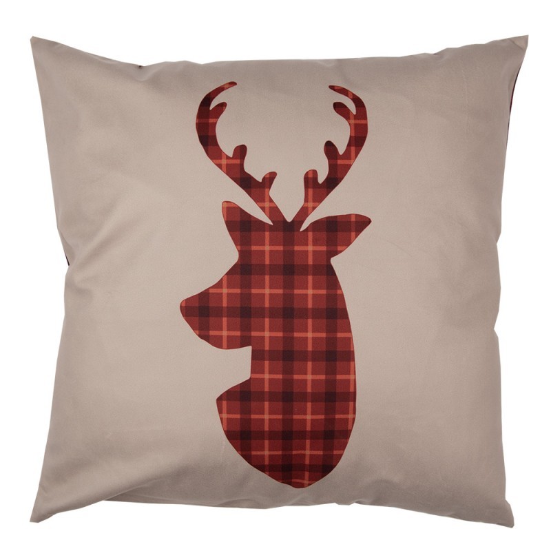 Béžový povlak na polštář s jelenem Deer - 45*45 cm