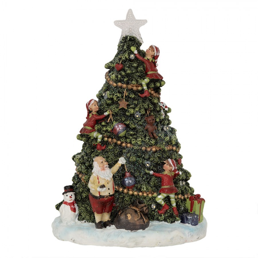 Levně Dekorace vánoční stromek s Led světýlky Christmas Tree - 18*15*26 cm / 3*AAA 6PR3971