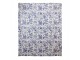 Krémový plyšový pléd s modrými květy - 130*170 cm
