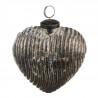 Šedá antik vánoční skleněná ozdoba srdce - 7*4*8 cm Barva: šedá antikMateriál: skloHmotnost: 0,056 kg