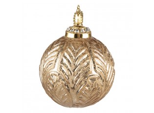 Zlatá skleněná vánoční ozdoba koule - Ø 7*9 cm
