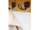 Hnědá antik dřevěná nástěnná polička se šuplíčky a háčky Silla - 60*17*19cm