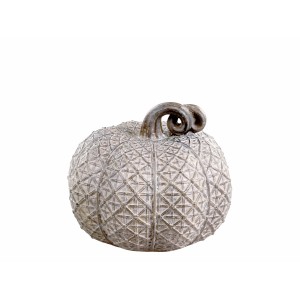 Hnědá latté dekorace dýně Pumpkin antique S - Ø 8*7 cm
