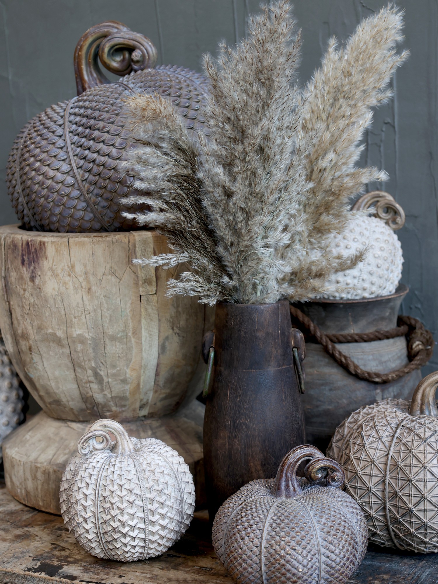 Latté antik dekorace dýně Pumpkin antique - Ø 13,5*14 cm