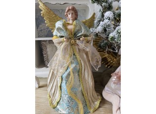 Dekorace socha Anděl ve zdobných šatech - 26*16*43 cm