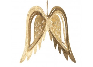 Zlatá závěsná dekorace andělská křídla Angel Wings - 15*3*25 cm