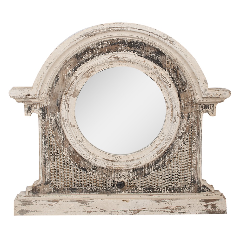 Nástěnné hnědé dřevěné zrcadlo Avolio - 89*8*82 cm 52S299