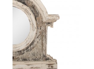Nástěnné hnědé dřevěné zrcadlo Avolio - 89*8*82 cm
