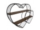 Nástěnná polička ve tvaru spojených srdcí Heartia - 93*15*65 cm