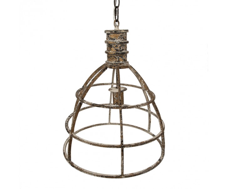 Béžová antik závěsná lampa Hillo - Ø 39*47 cm E27/max 1*40W